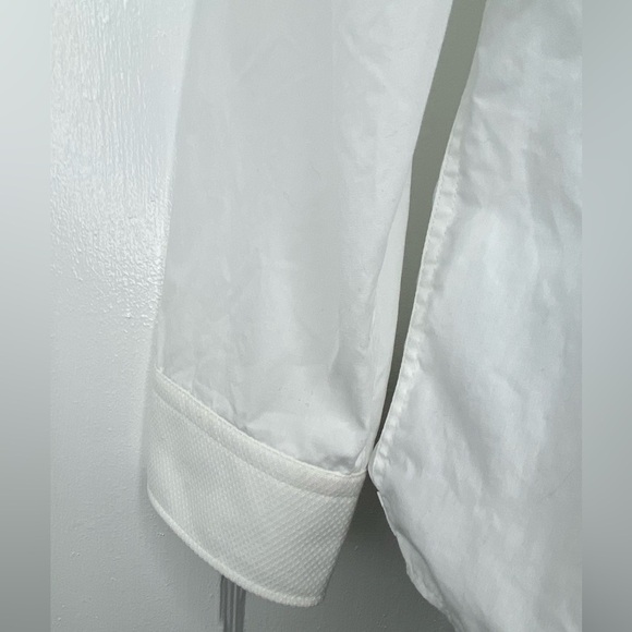 BALMAIN Wing-Collared Oxford Classic White Tuxedo Shirt - Picture 6 of 15